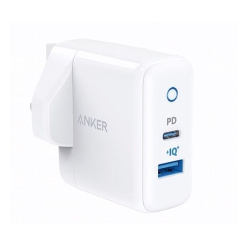 شاحن PowerPort PD+ 2 35W (20W PD+15W) من Anker , أبيض