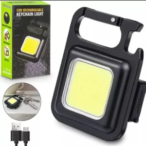 مصباح يدوي صغير قابل لإعادة الشحن مزود بأربعة أوضاع إضاءة , اسود