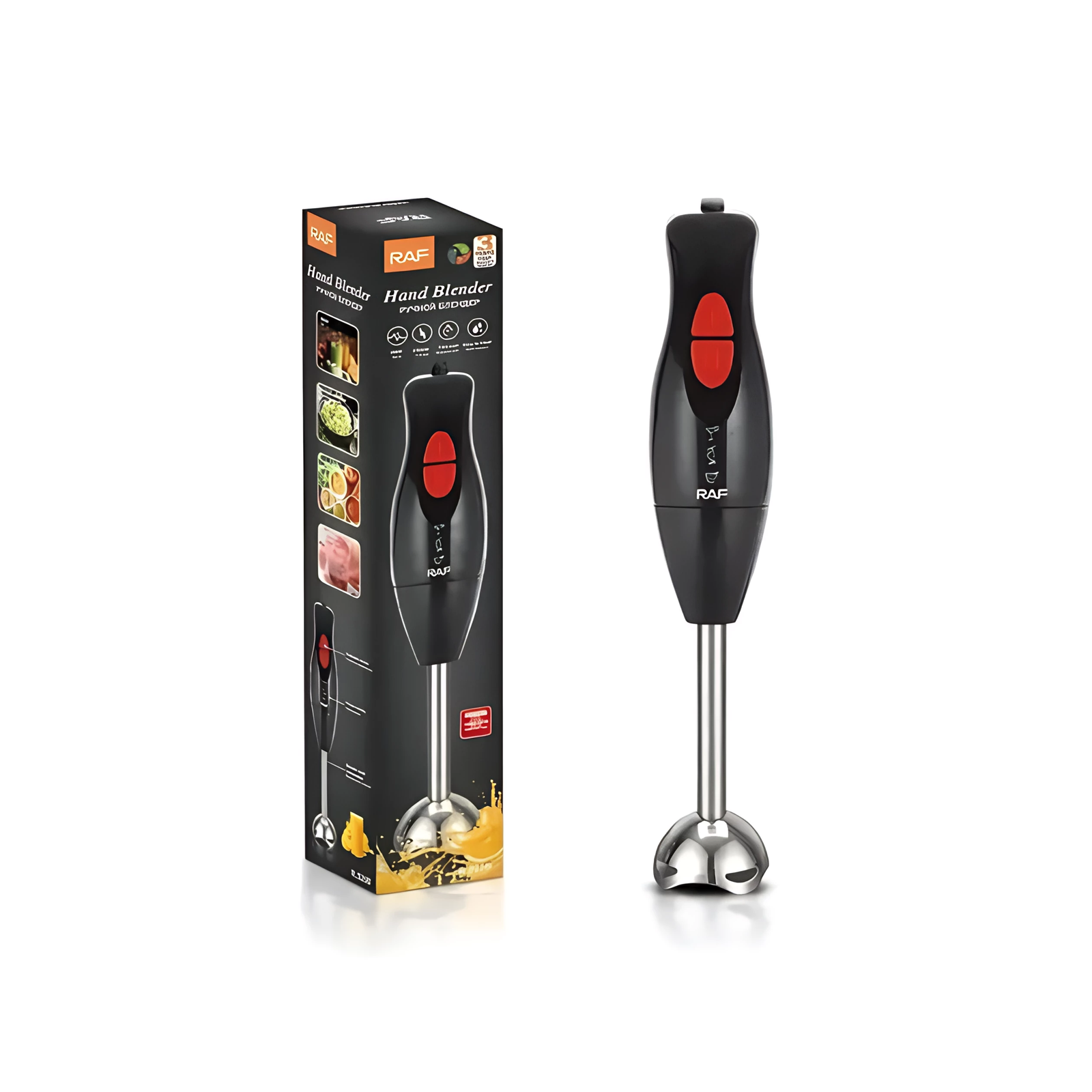 خلاط غاطس محمول للمطبخ المنزلي RAF R325B مع ساق معدنية 300 واط - هاند بلندر