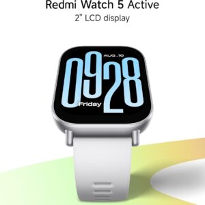 ساعة سمارت شاومي Redmi Watch 5 Active، مقاس 2 بوصة – رمادي