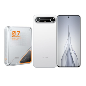 هاتف تكنو بوفا سليم 256 جيجا , 8 جيجا رام شاشة 6.78 مع باور بنك 5000 ملي , ابيض