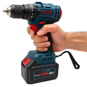 مثقاب مطرقة صناعي بدون فرشاة 88 فولت، طراز 88Vf، ثلاثة أنظمة معدنية، تكنولوجيا ألمانية، مع بطاريتين وحقيبة