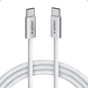 كابل أنكر زولو USB-C إلى USB-C 240 واط (1.8 متر/6 قدم) - أبيض