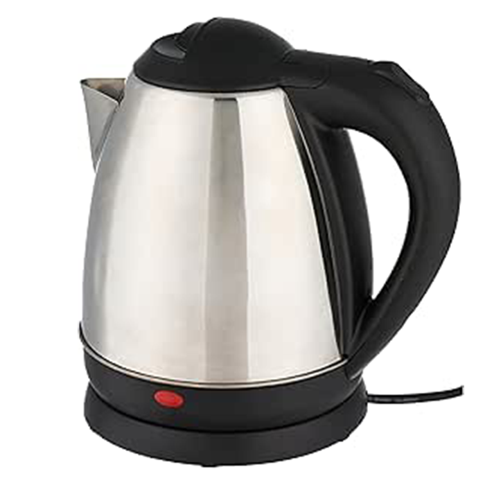 غلاية كهربائية من الستانلس ستيل سعة 1.8 لتر وبقوة 1500 واط - فضي